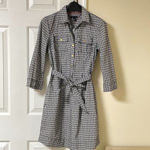 Tommy Hilfiger Black & White TH Logo Shirt Dress